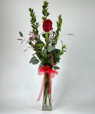 Single Rose in a Bud Vase