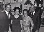 Edward Silacci and Walter Swenson, with their wives, in the S&S storefront